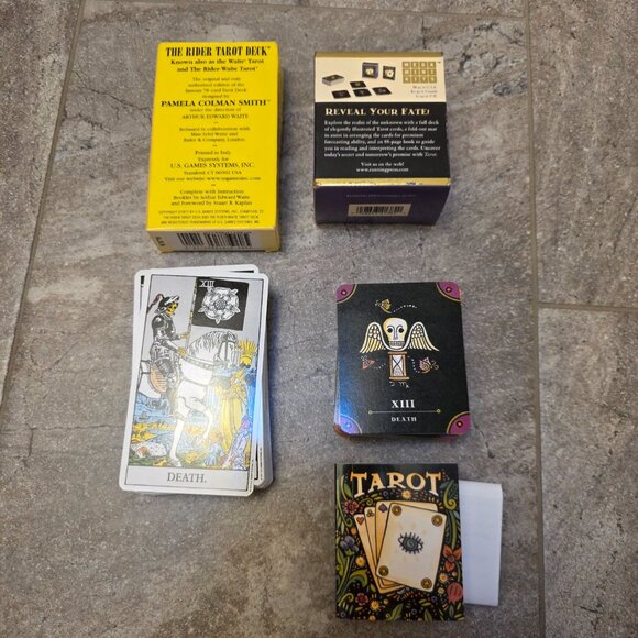 VTG The Rider Waite Tarot Deck The Magician 78 Cards 1971 Purple complete kit - Picture 5 of 8